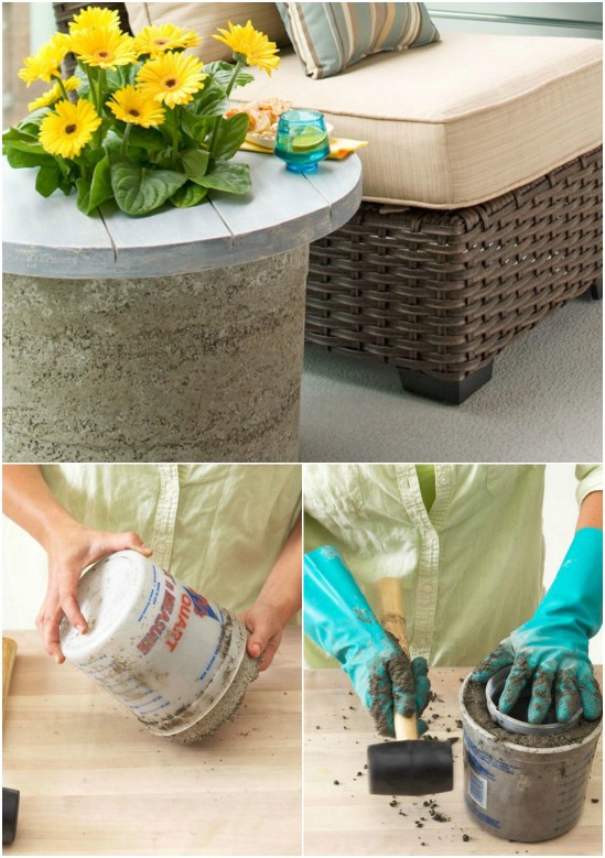 Easy Concrete Side Table