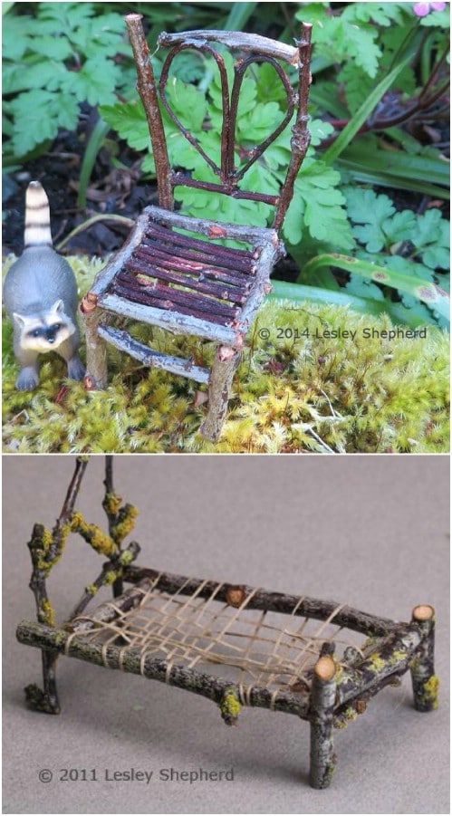 Adorable DIY Fairy Garden Furniture
