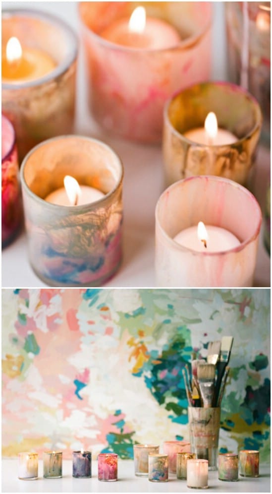 Easy Painted Votive Holders