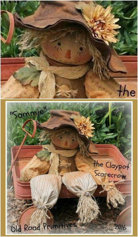 Handsewn Primitive Scarecrow Doll