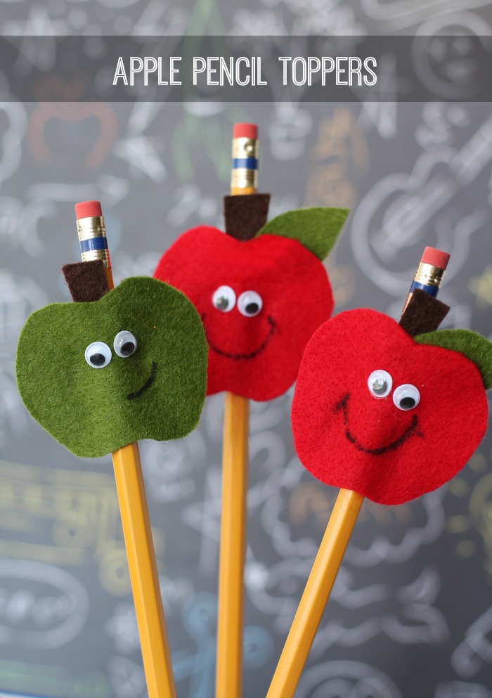 Apple pencil toppers - 25+apple projects and kids crafts - NoBiggie.net