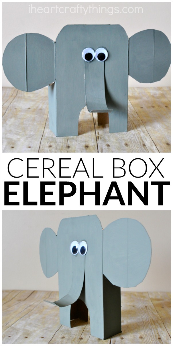 Awesome Cereal Box Elephant Craft