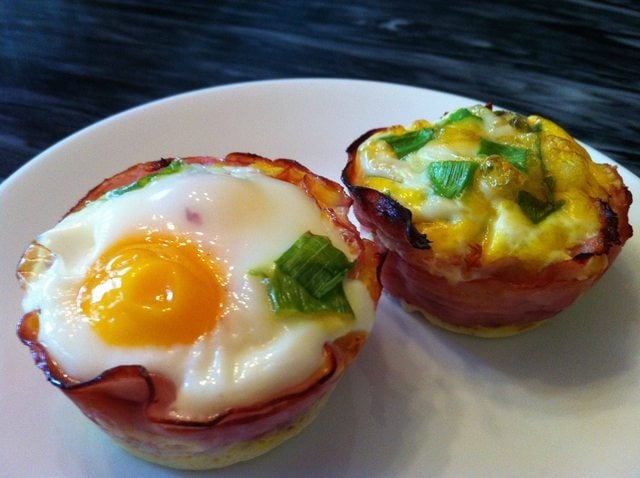 Baked Eggs in Ham Cups | 25+ Quick/On The Go Breakfast Ideas