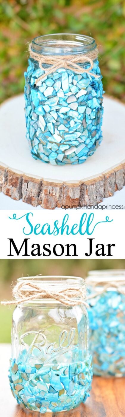Beach Inspired Mason Jar Craft