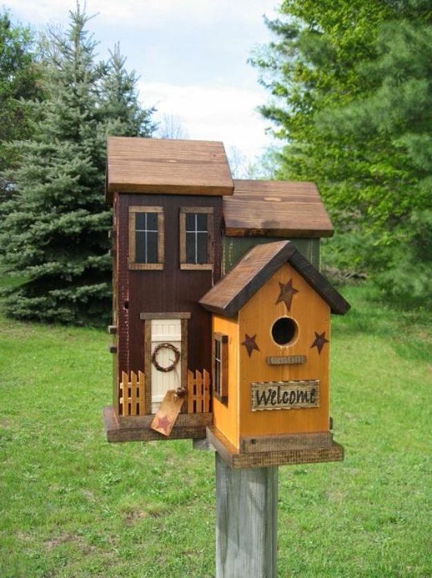 15 Awesome DIY Bird Houses - DIY Bird Houses, DIY Bird House, DIY Bird, Bird Houses
