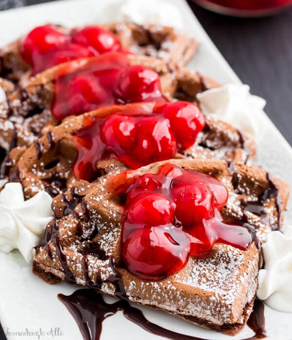 black forest waffles + Top 50 Easter Brunch Recipes that will please every guest on your list!