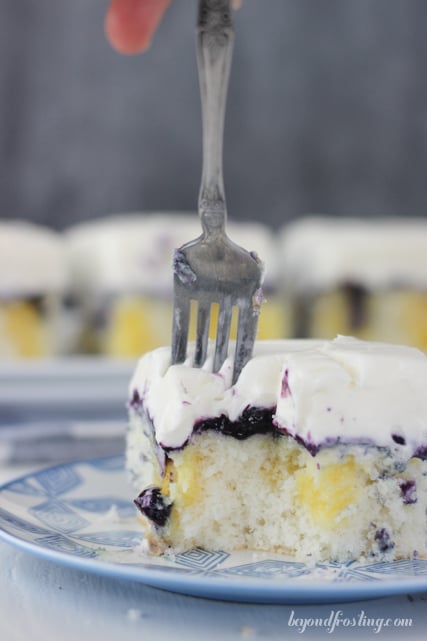 Blueberry Cheesecake Poke Cake | 25+ Poke Cake Recipes