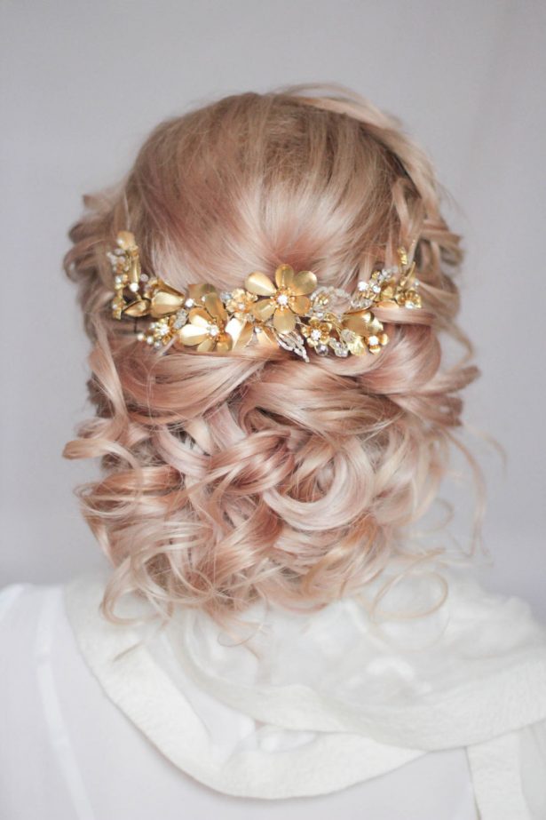 Gold Wedding Headpiece, Bridal Hair Piece 