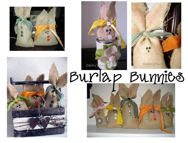 Burlap Bunnies | 25+ Easter and Spring Decorations