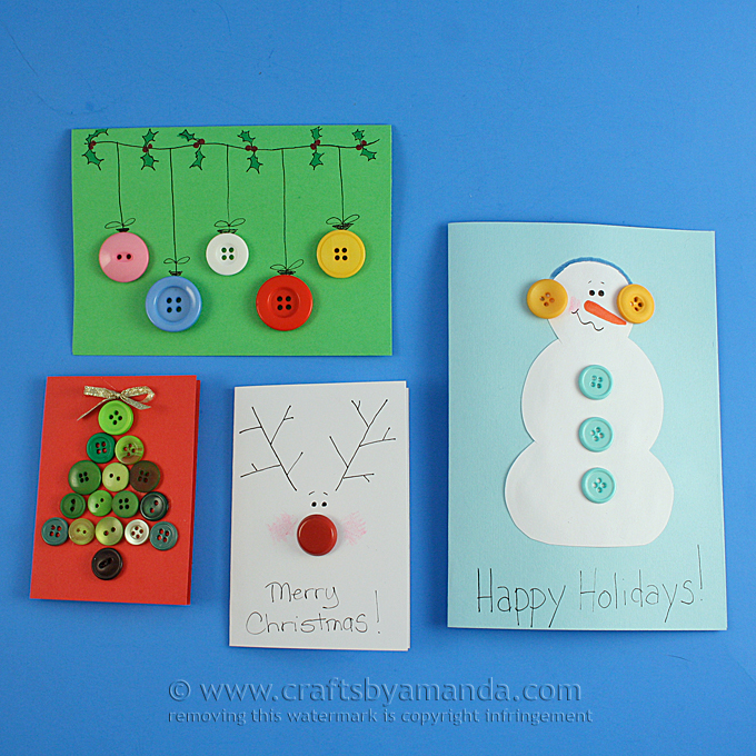Button Cards | 25+ Handmade Christmas Cards