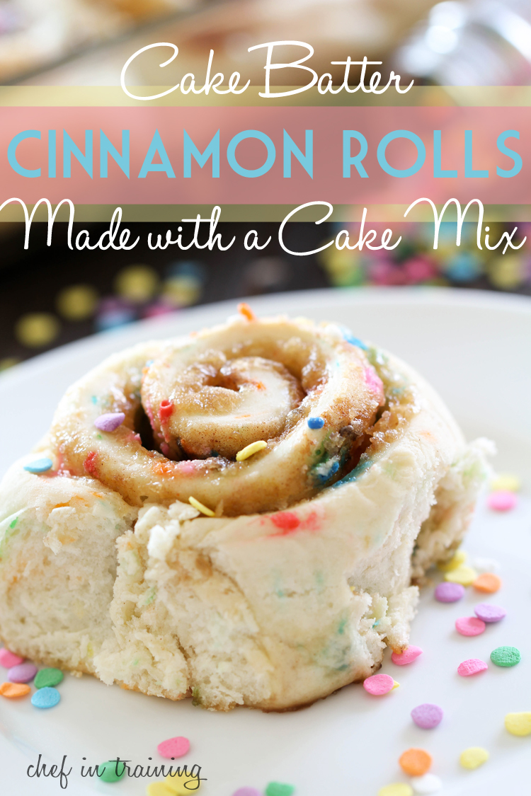 Cake Batter Cinnamon Rolls | 25+ Cake Batter Recipes
