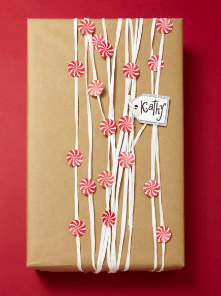 Paper Peppermint Gift Wrap | 30+ Christmas Wrapping Ideas