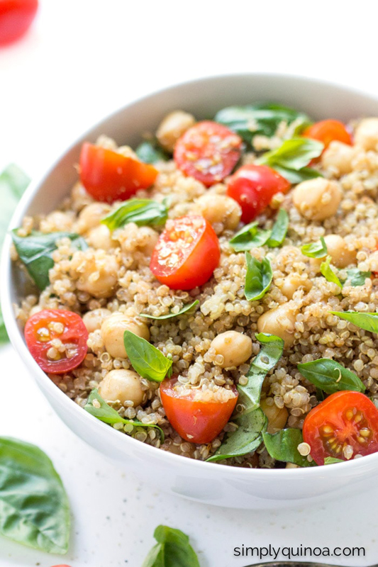 Capreses Quinoa Salad | 25+ Chickpea Recipes