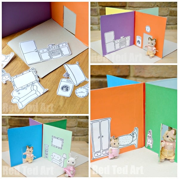 Cereal Box to Foldable Doll’s House DIY