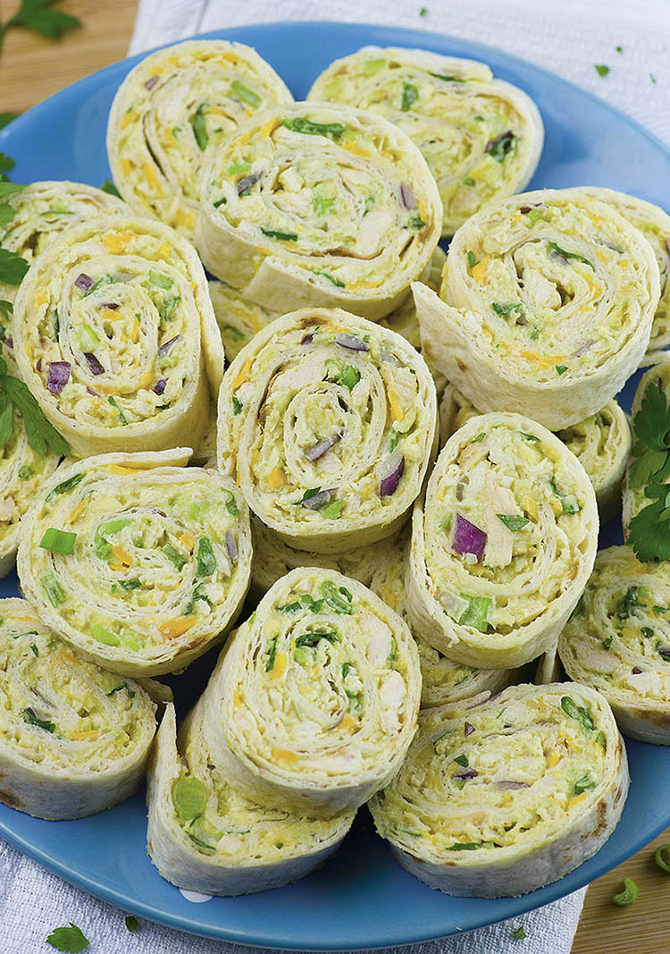 Chicken Avocado Salad Roll Ups | 25+ Rollups and Pinwheels