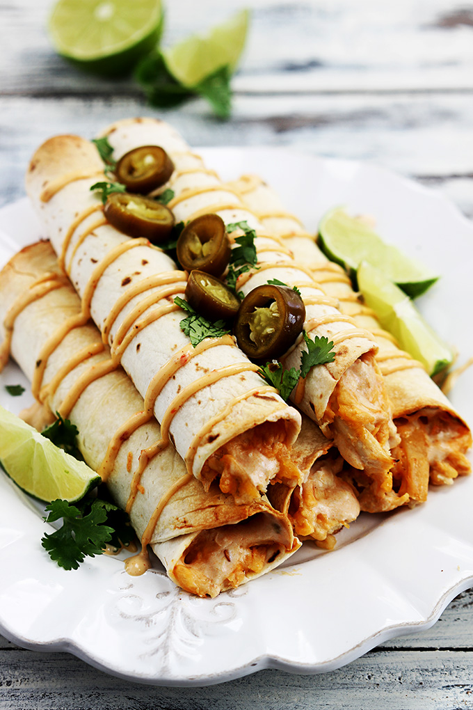 Chipotle Chicken Taquitos | 25+ slow cooker appetizer recipes