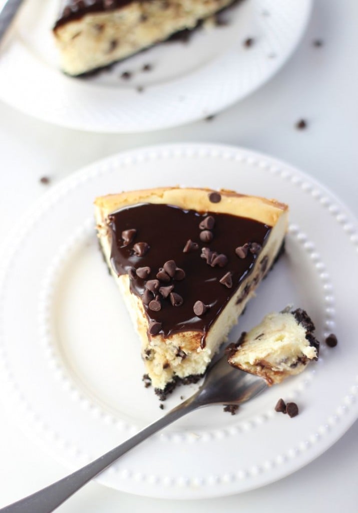 Chocolate Chip Cookie Dough Cheesecake | 25+ Cheesecake Recipes