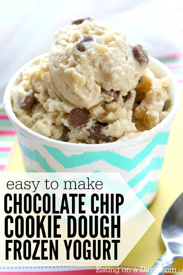Chocolate Chip Cookie Dough Frozen Yogurt | 25+ cookie dough recipes