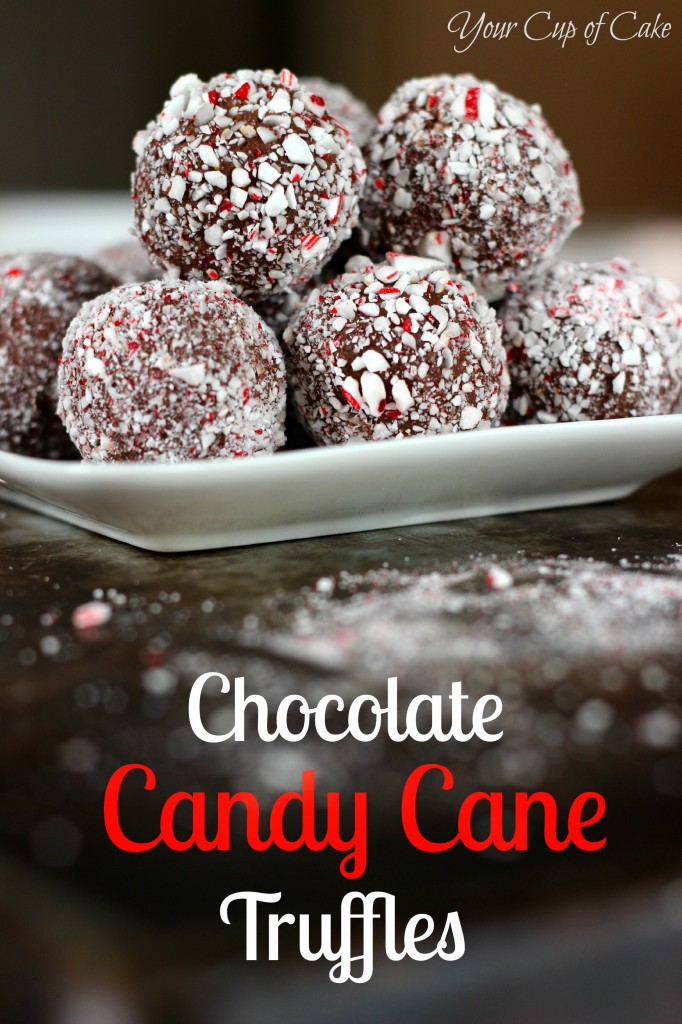 Chocolate candy cane truffles | 25+ peppermint recipes