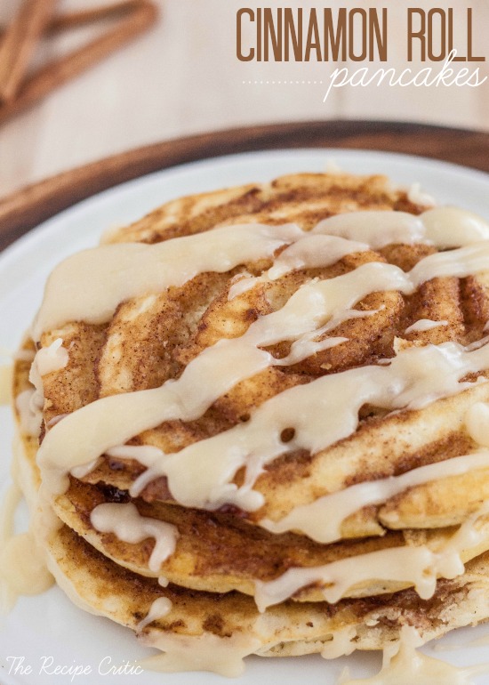 Cinnamon Roll Pancakes 25+ Fun Christmas Breakfast Ideas for Kids | NoBiggie.net