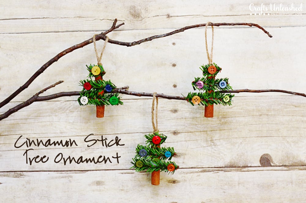 Cinnamon Stick Tree Ornaments | 25+ ornaments kids can make