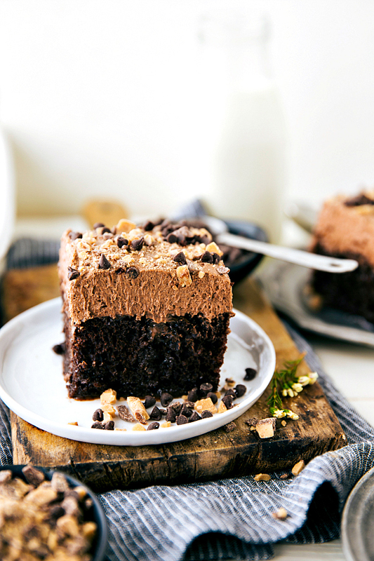 Chocolate Nutella Poke Cake | 25+ Poke Cake Recipes