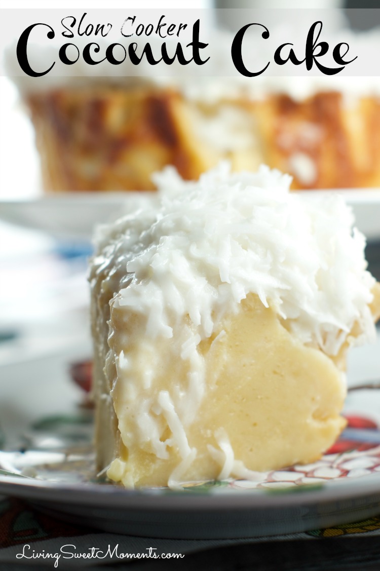 Coconut Cream Cake | 25+ slow cooker dessert recipes