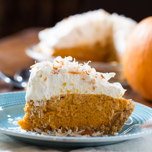 Coconut Pumpkin Chiffon Pie | 25+ Thanksgiving Pies