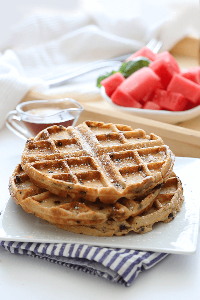 oastmeal chocolate chip waffles + Top 50 Easter Brunch Recipes that will please every guest on your list!