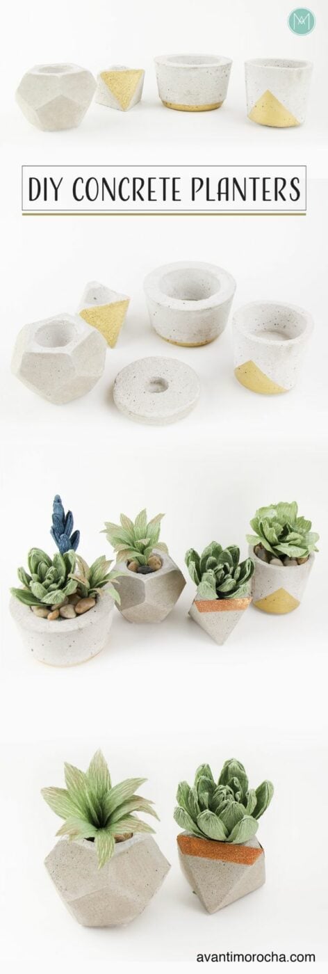 15 Cool and Modern DIY Concrete Projects - DIY concrete projects, DIY concrete project, DIY Concrete Garden Ornaments, DIY Concrete