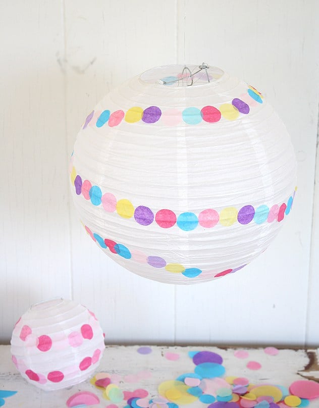 DIY Confetti Paper Lantern | 25+ Confetti Party Ideas