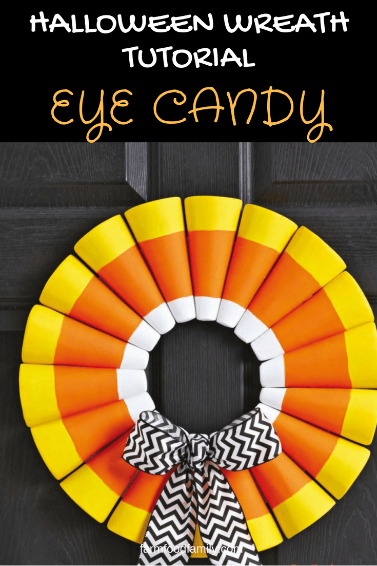 DIY Front Door Halloween Wreath: Eye candy