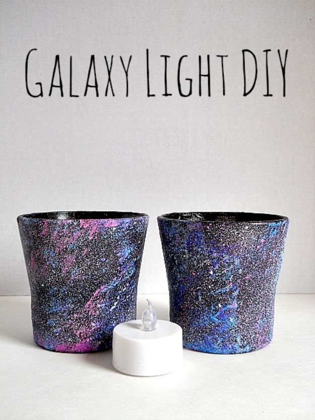 Galaxy DIY Crafts - DIY Galaxy Lights - Easy Room Decor, Cool Clothes, Fun Fabric Ideas and Painting Projects - Food, Cookies and Cupcake Recipes - Nebula Galaxy In A Jar - Art for Your Bedroom - Shirt, Backpack, Soap, Decorations for Teens, Kids and Adults http://diyprojectsforteens.com/galaxy-crafts
