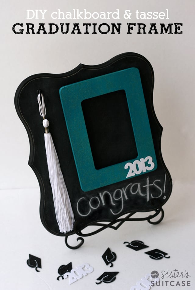 DIY Graduation Gift Chalkboard and Tassel Frame | 25+ Graduation gift Ideas