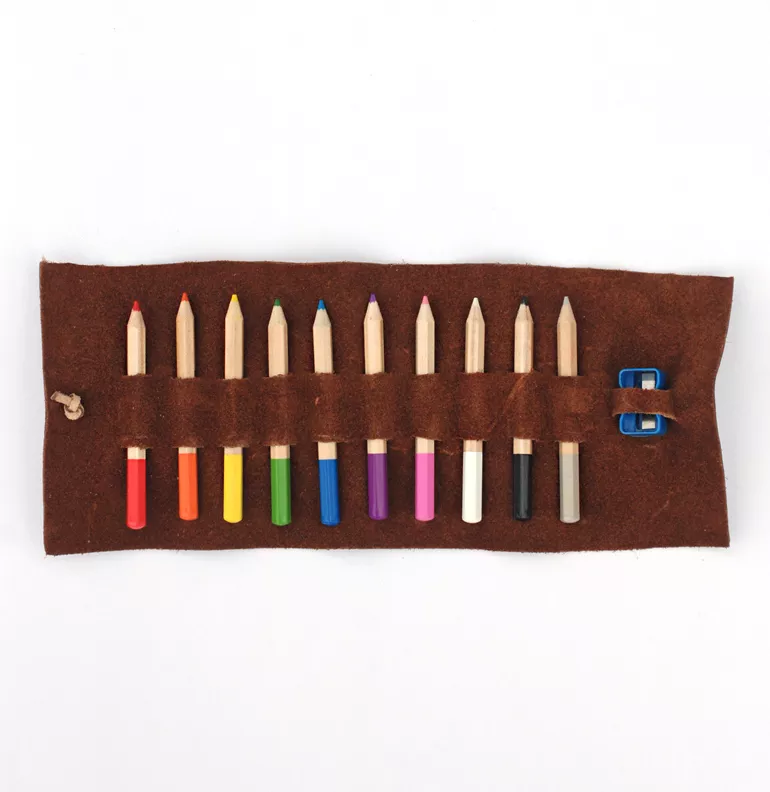 DIY Leather Coloring Pencils Case