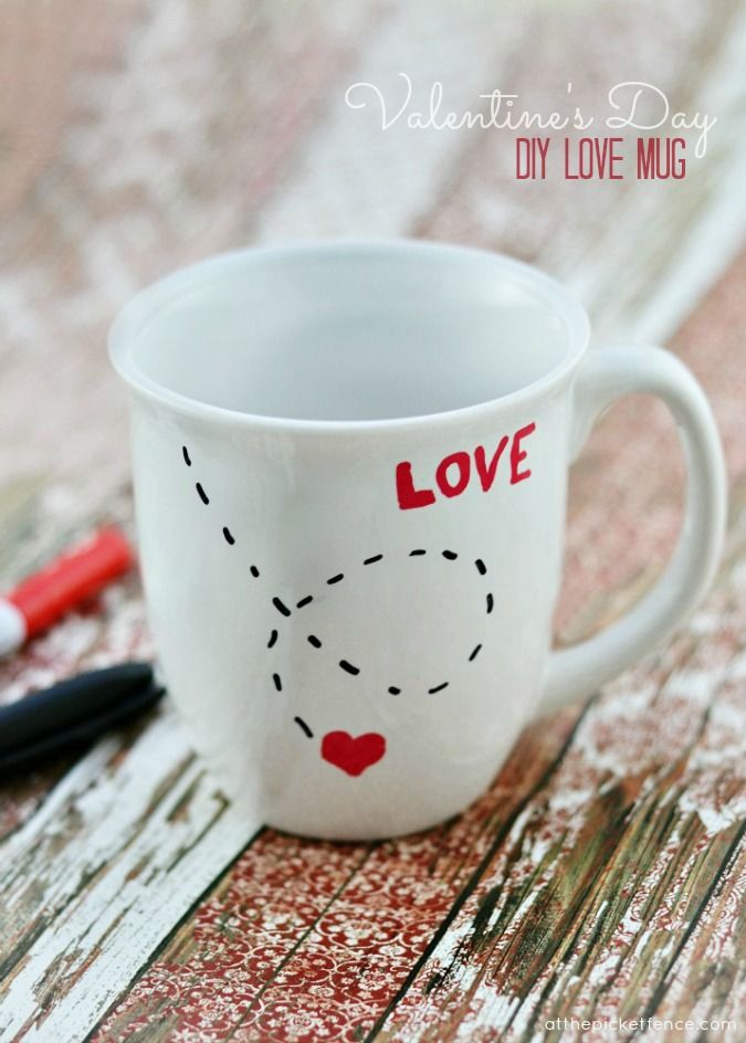 DIY Love Mug | 25+ Sweet Gifts for Him for Valentine's Day