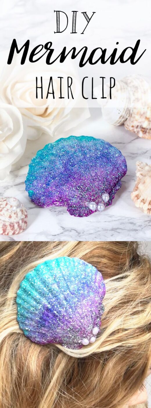 DIY Mermaid Crafts - DIY Mermaid Hair Clip - How To Make Room Decorations, Art Projects, Jewelry, and Makeup For Kids, Teens and Teenagers - Mermaid Costume Tutorials - Fun Clothes, Pillow Projects, Mermaid Tail Tutorial http://diyprojectsforteens.com/diy-mermaid-crafts
