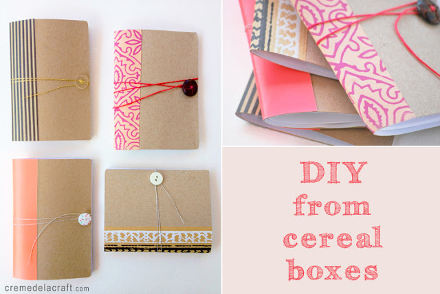 DIY Mini Pocket Notebook from Cereal Box