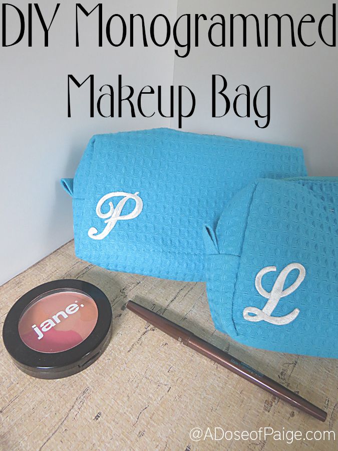 DIY Monogrammed Makeup Bag | 25+ More Handmade Gift Ideas Under $5