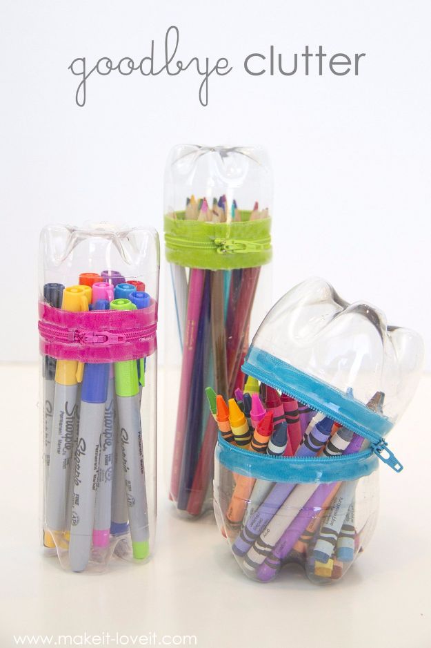 DIY School Supplies - DIY No-Sew Zipper Cases - Easy Crafts and Do It Yourself Ideas for Back To School - Pencils, Notebooks, Backpacks and Fun Gear for Going Back To Class - Creative DIY Projects for Cheap School Supplies - Cute Crafts for Teens and Kids http://diyprojectsforteens.com/diy-back-to-school-supplies