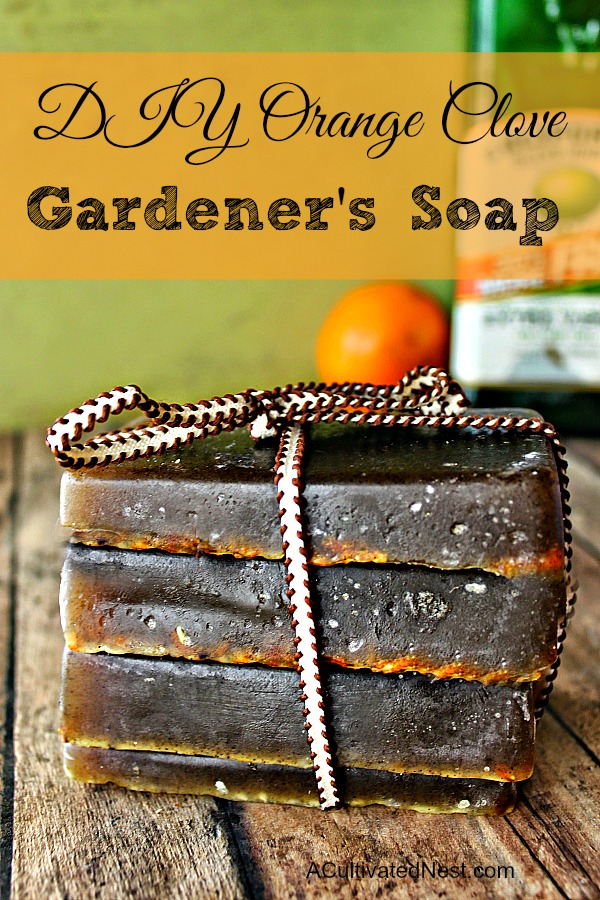 DIY Orange Clove Gardener’s Soap
