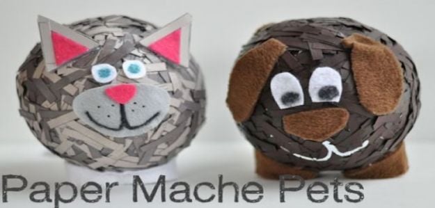 Creative Paper Mache Crafts - DIY Paper Mache Pets - Easy DIY Ideas for Making Paper Mache Projects - Cool Newspaper and Paper Bag Craft Tips - Recipe for for How To Make Homemade Paper Mashe paste - Halloween Masks and Costume Tutorials - Sculpture, Animals and Ideas for Kids http://diyprojectsforteens.com/paper-mache-crafts