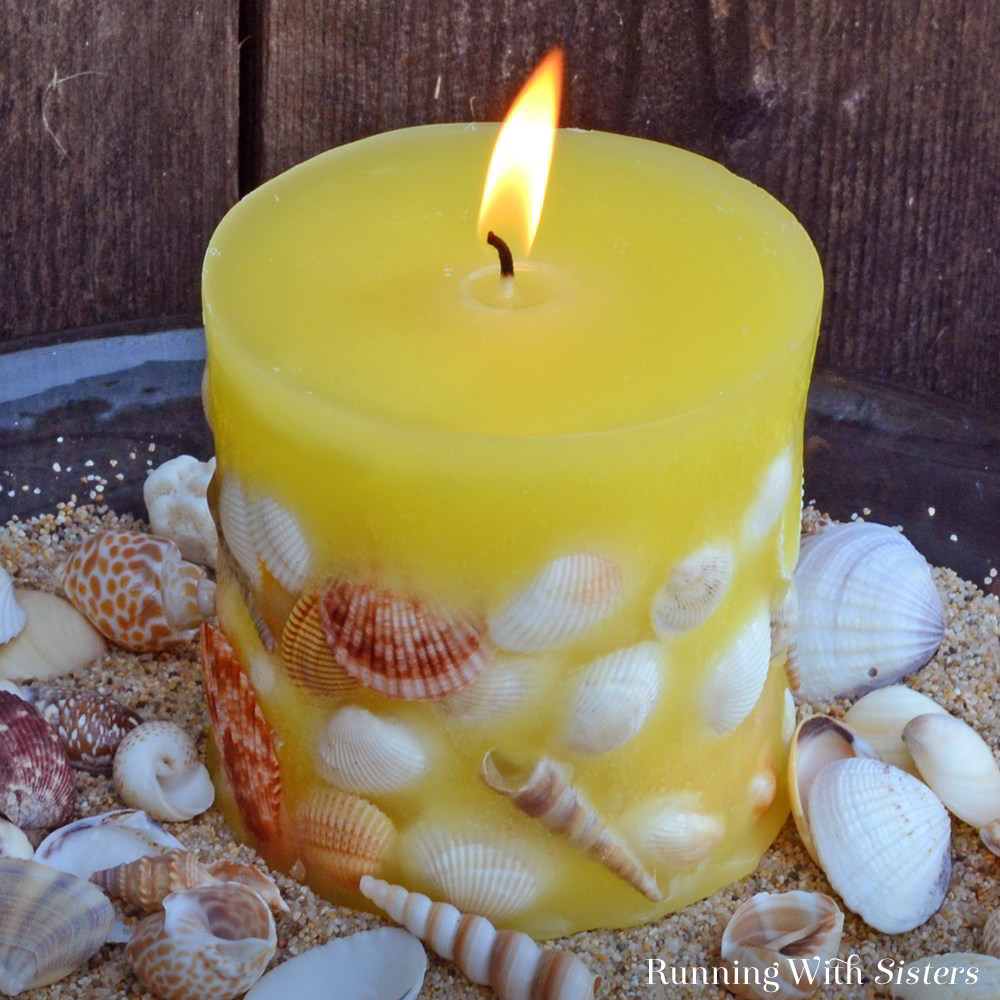DIY Seashell Crafts : Designer Seashell Candles