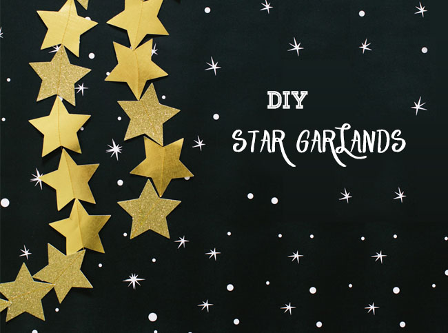 DIY Star Garland | 25+ Oscar Party Ideas