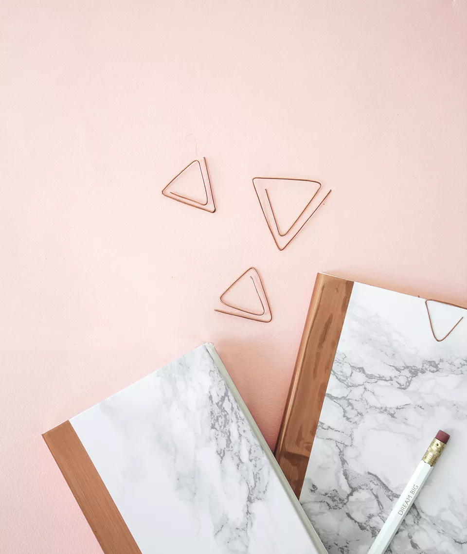 DIY Marble And Copper Notebook