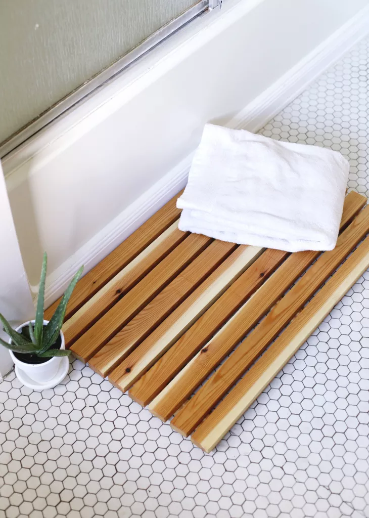 DIY Cedar Bath Mat