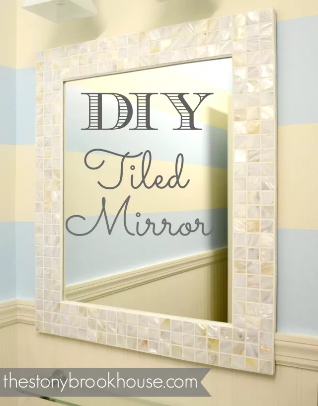 DIY bathroom mirror project