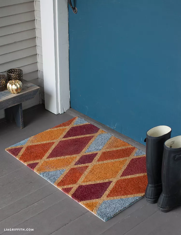 DIY Colorful Fall Doormat