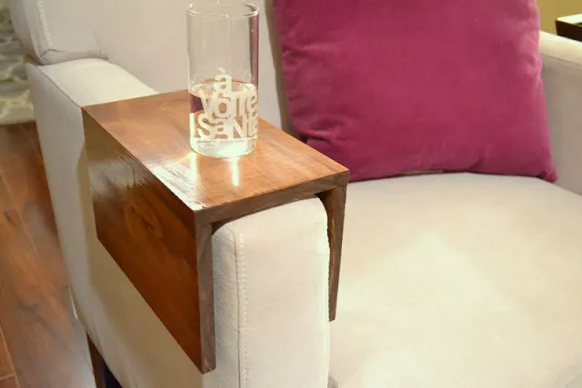 DIY Wooden Sofa Arm Table
