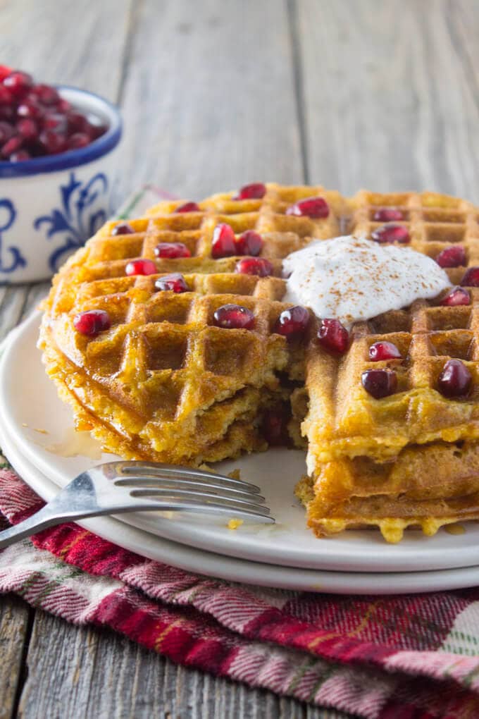 dairy free whole wheat butternut squash waffles + Top 50 Easter Brunch Recipes that will please every guest on your list!